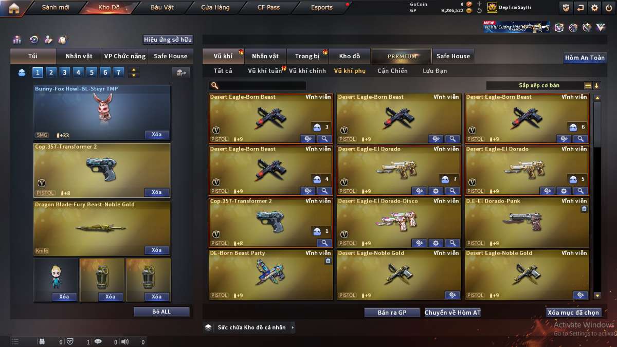 shop acc cf uy tin gia re